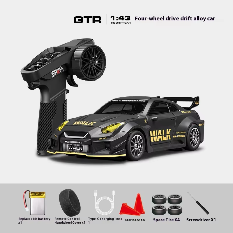 1/43 RC Drift Car with ESP Gyroscope - 4WD Metal Body, Full Proportional Control & Realistic Drifting - Perfect Gift for Kids!