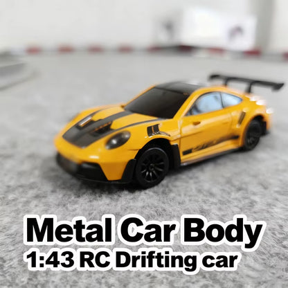 1/43 RC Drift Car with ESP Gyroscope - 4WD Metal Body, Full Proportional Control & Realistic Drifting - Perfect Gift for Kids!