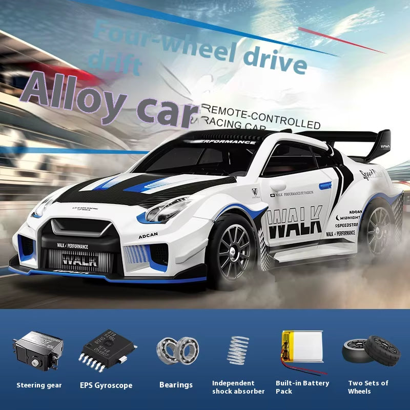 1/43 RC Drift Car with ESP Gyroscope - 4WD Metal Body, Full Proportional Control & Realistic Drifting - Perfect Gift for Kids!